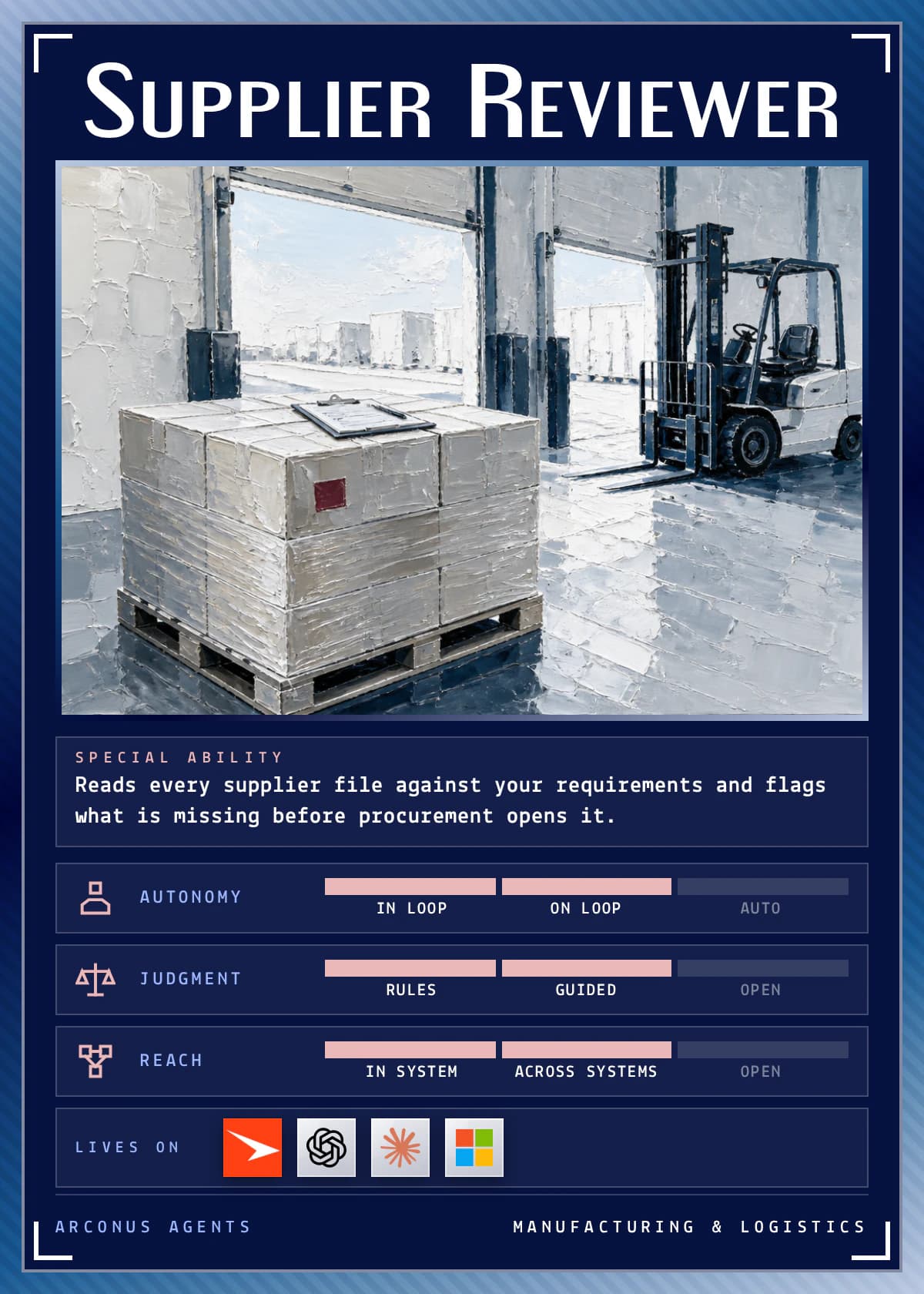 Supplier Reviewer agent card