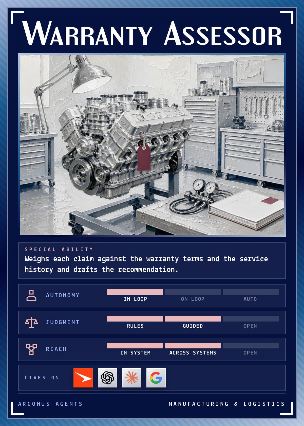 Warranty Assessor agent card