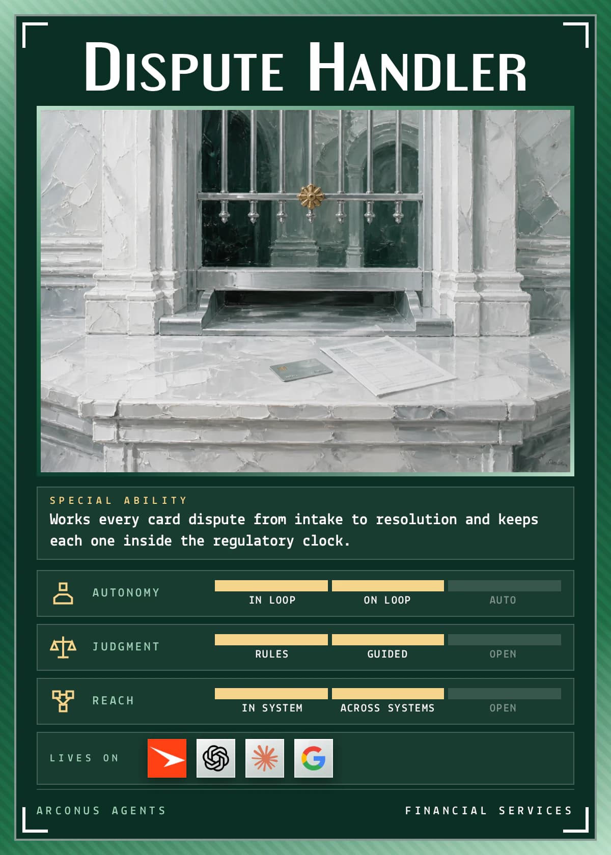 Dispute Handler agent card